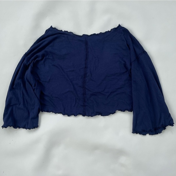 FREE PEOPLE We the Free Women’s Bird Gang Basic T-Shirt, Blue Size XS Oversized - Picture 7 of 9